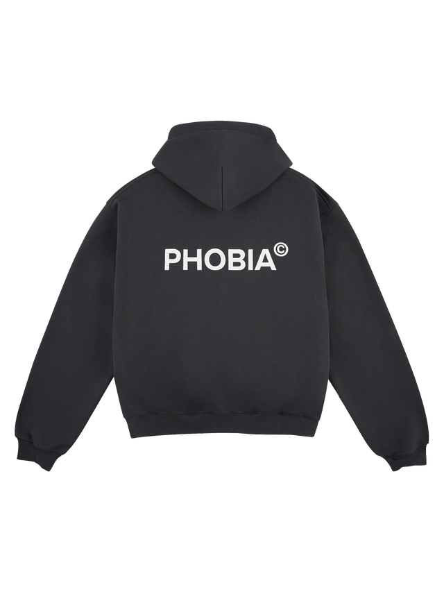 CAVIAR GRAY CLASSIC LOGO ZIPPER FLEECE JACKET