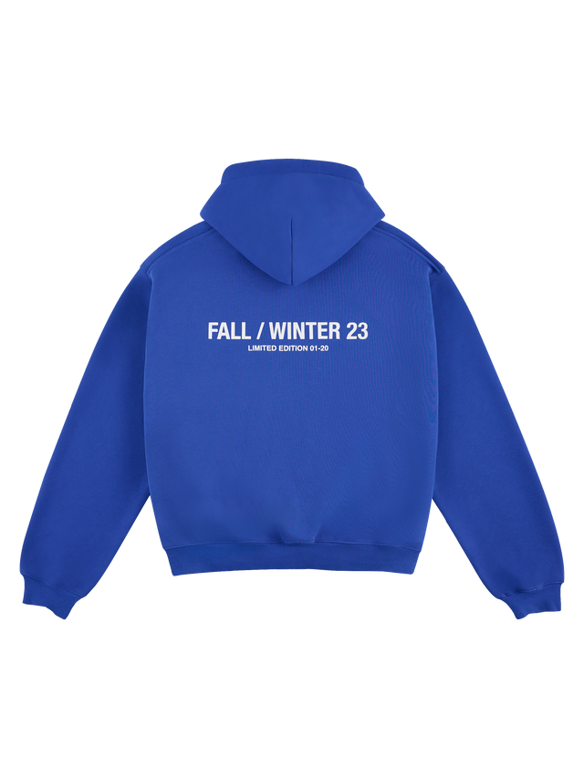 SAPPHIRE BLUE ZIPPER FLEECE JACKET