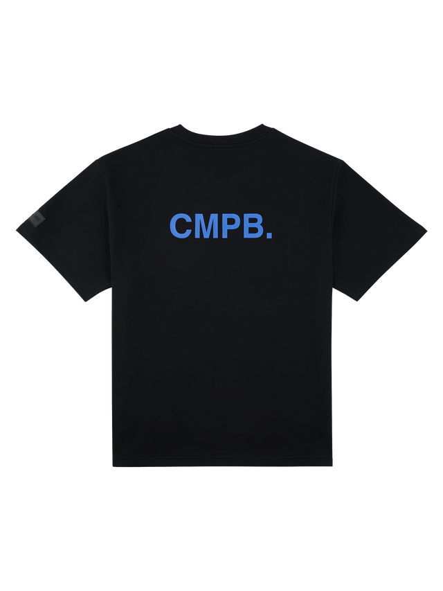 SIGNATURE BLACK CMPB. LOGO T-SHIRT - SAPPHIRE