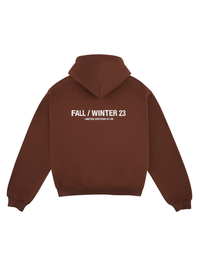 SHEDUA BROWN ZIPPER FLEECE JACKET