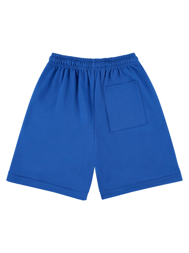 SAPPHIRE BLUE PUFFER PRINT LOGO SHORT