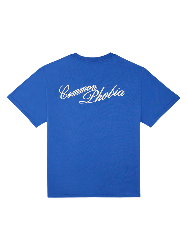 SAPPHIRE BLUE PUFFER PRINT LOGO T-SHIRT