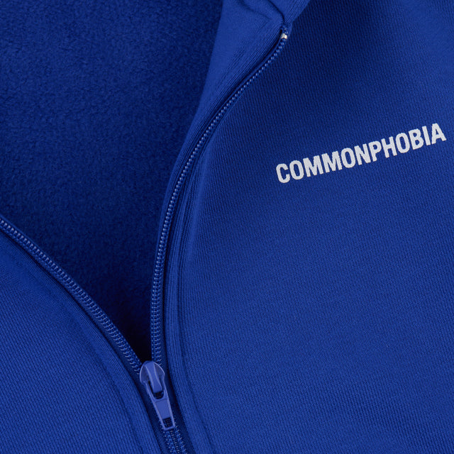 SAPPHIRE BLUE ZIPPER FLEECE JACKET