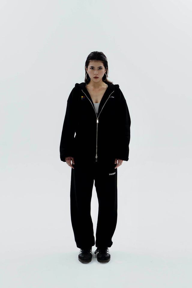 PLAYFUL TRIO LOGO ZIPPER FLEECE JACKET