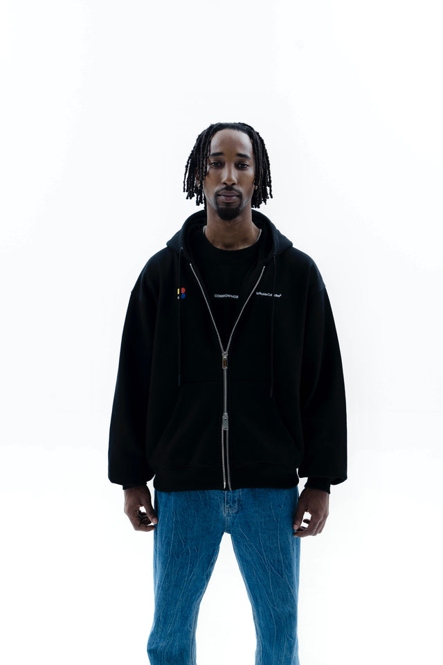 PLAYFUL TRIO LOGO ZIPPER FLEECE JACKET