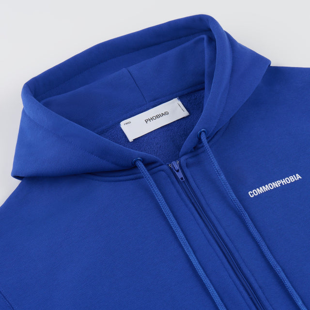 SAPPHIRE BLUE ZIPPER FLEECE JACKET