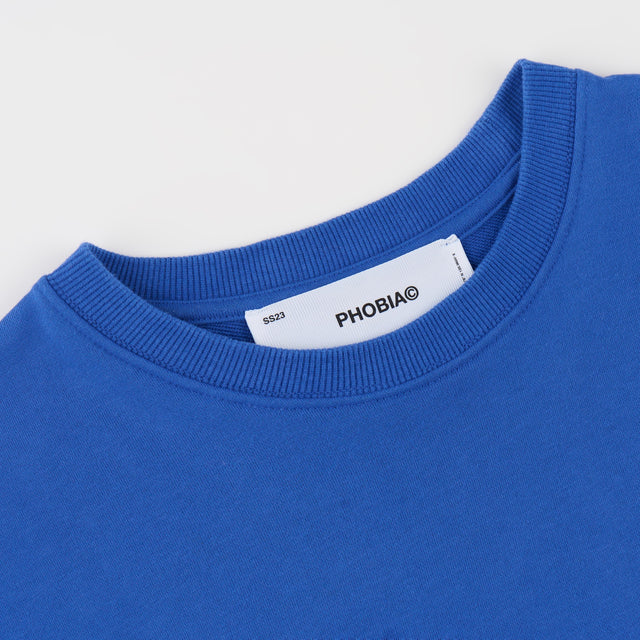 SAPPHIRE BLUE PUFFER PRINT LOGO T-SHIRT
