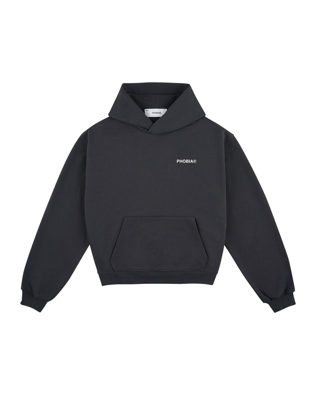 CAVIAR GRAY CLASSIC LOGO FLEECE HOODIE