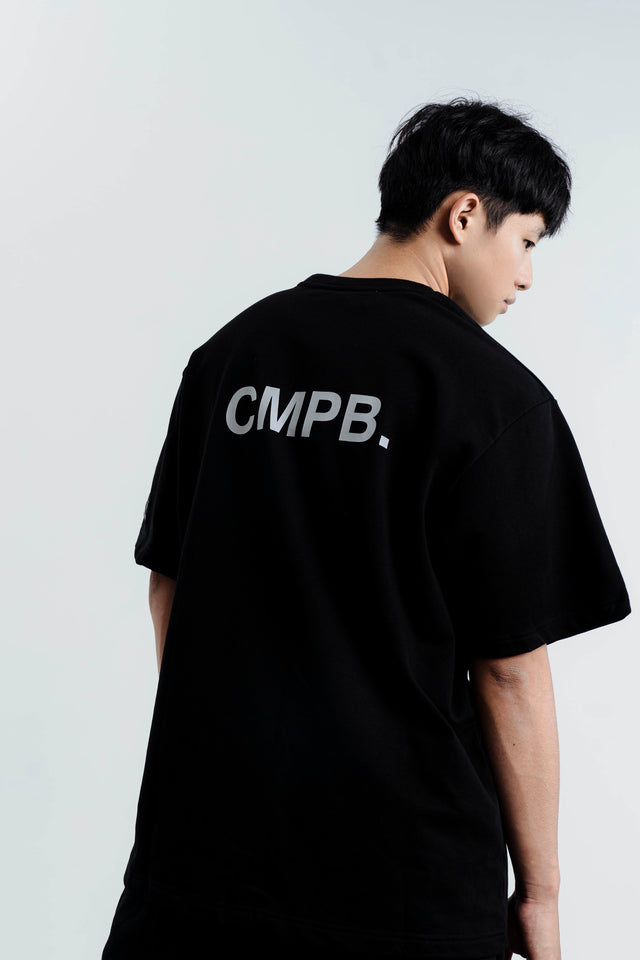 SIGNATURE BLACK CMPB. LOGO T-SHIRT - CONCRETE