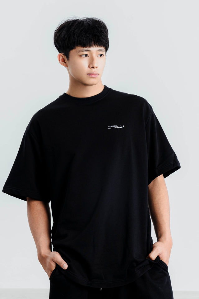 SIGNATURE BLACK CMPB. LOGO T-SHIRT - CONCRETE