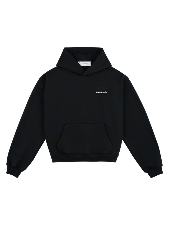SIGNATURE BLACK CLASSIC LOGO FLEECE HOODIE