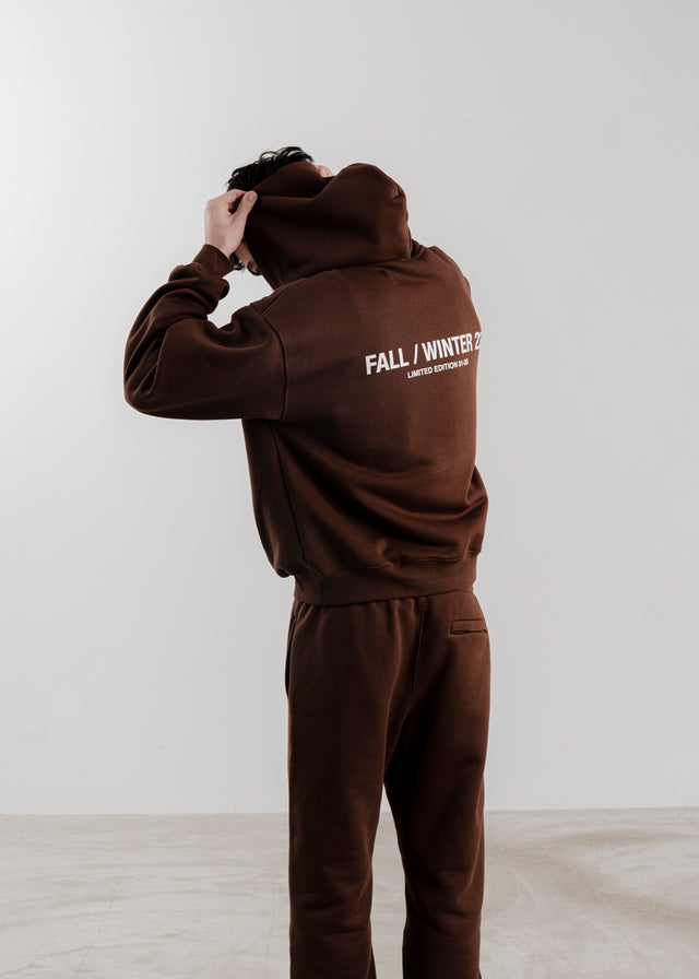 SHEDUA BROWN FLEECE HOODIE