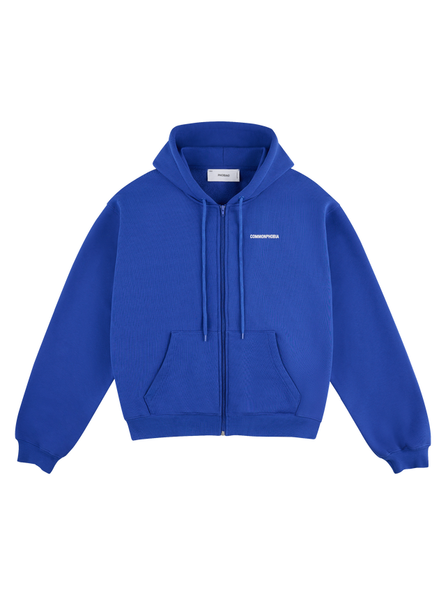 SAPPHIRE BLUE ZIPPER FLEECE JACKET