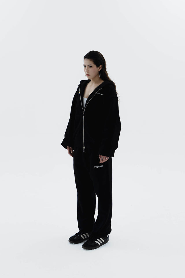 PLAYFUL TRIO LOGO ZIPPER FLEECE JACKET