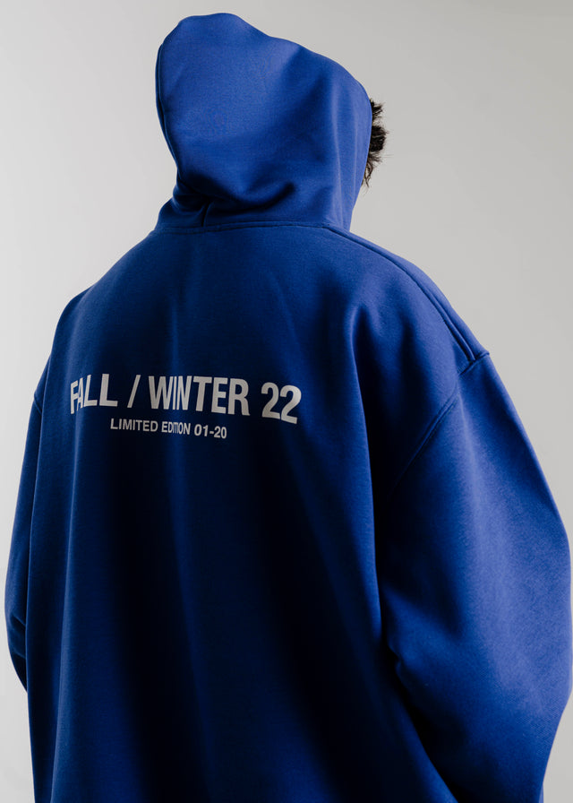 SAPPHIRE BLUE FLEECE HOODIE