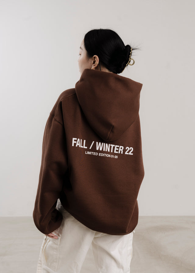 SHEDUA BROWN FLEECE HOODIE