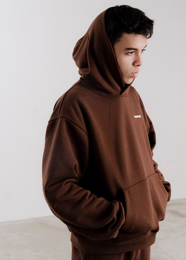 SHEDUA BROWN FLEECE HOODIE