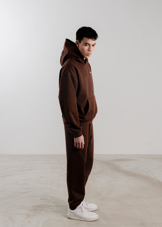 SHEDUA BROWN FLEECE HOODIE