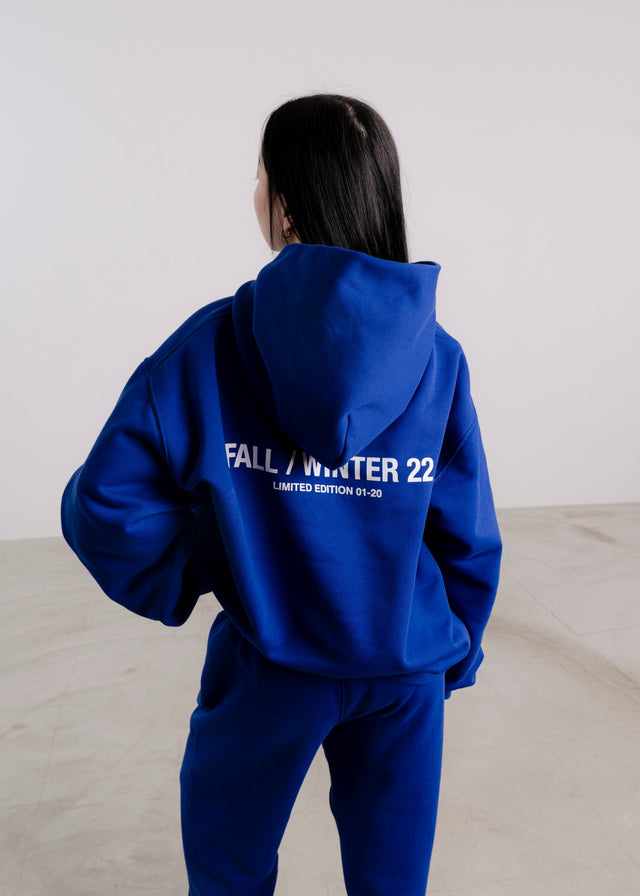 SAPPHIRE BLUE FLEECE HOODIE